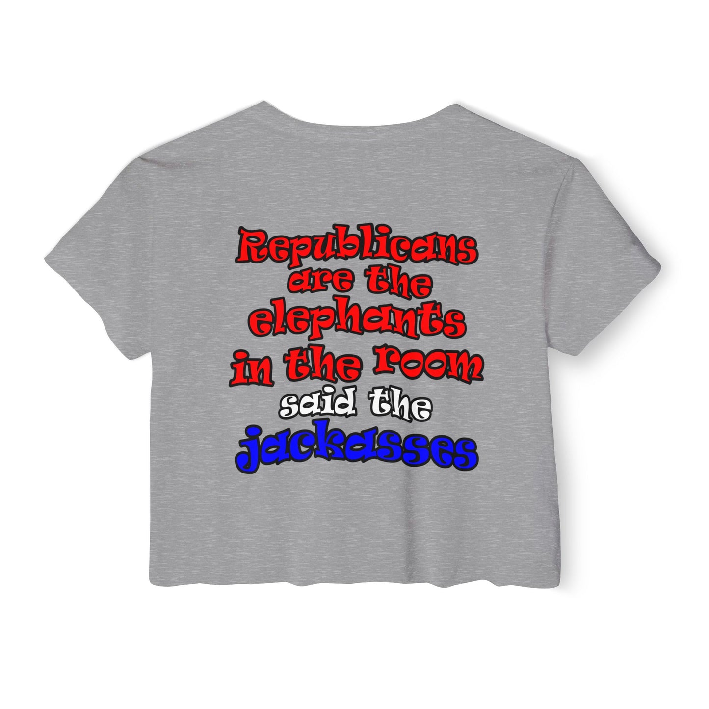 donkeys and elephants - Women's Festival Crop Top