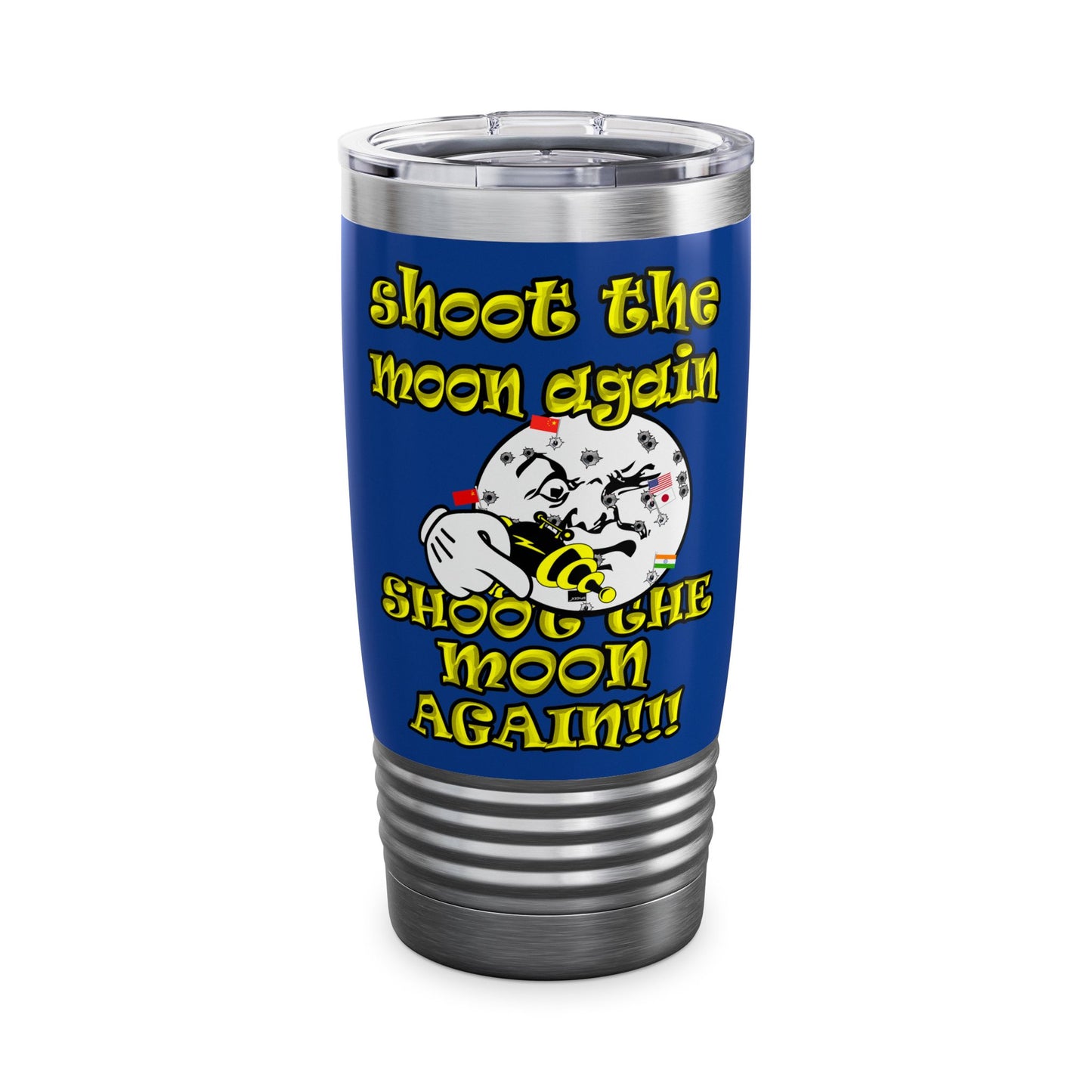 shoot the moon again - Ringneck Tumbler, 20oz (dark blue)