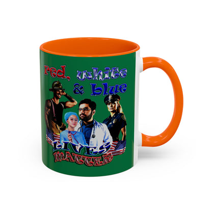 rw&b lives matter - Accent Mug (dark green)