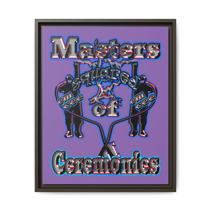 em cee squared - framed canvas art (light purple)