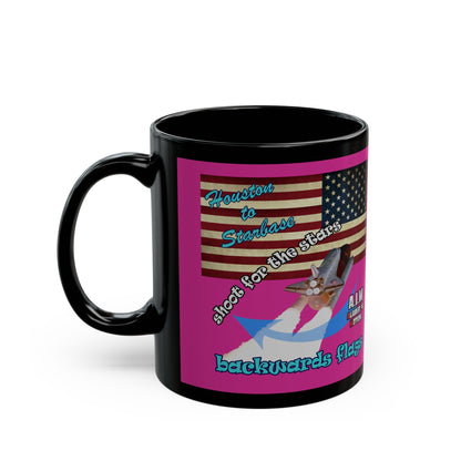 shoot for the stars - Black Mug (pink)