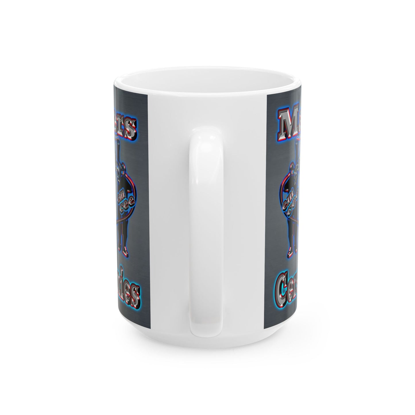 em cee squared - White Mug (grey-light grey)