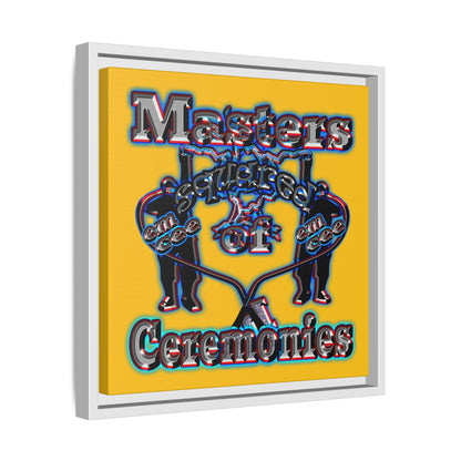 em cee squared - framed canvas art (yellow)
