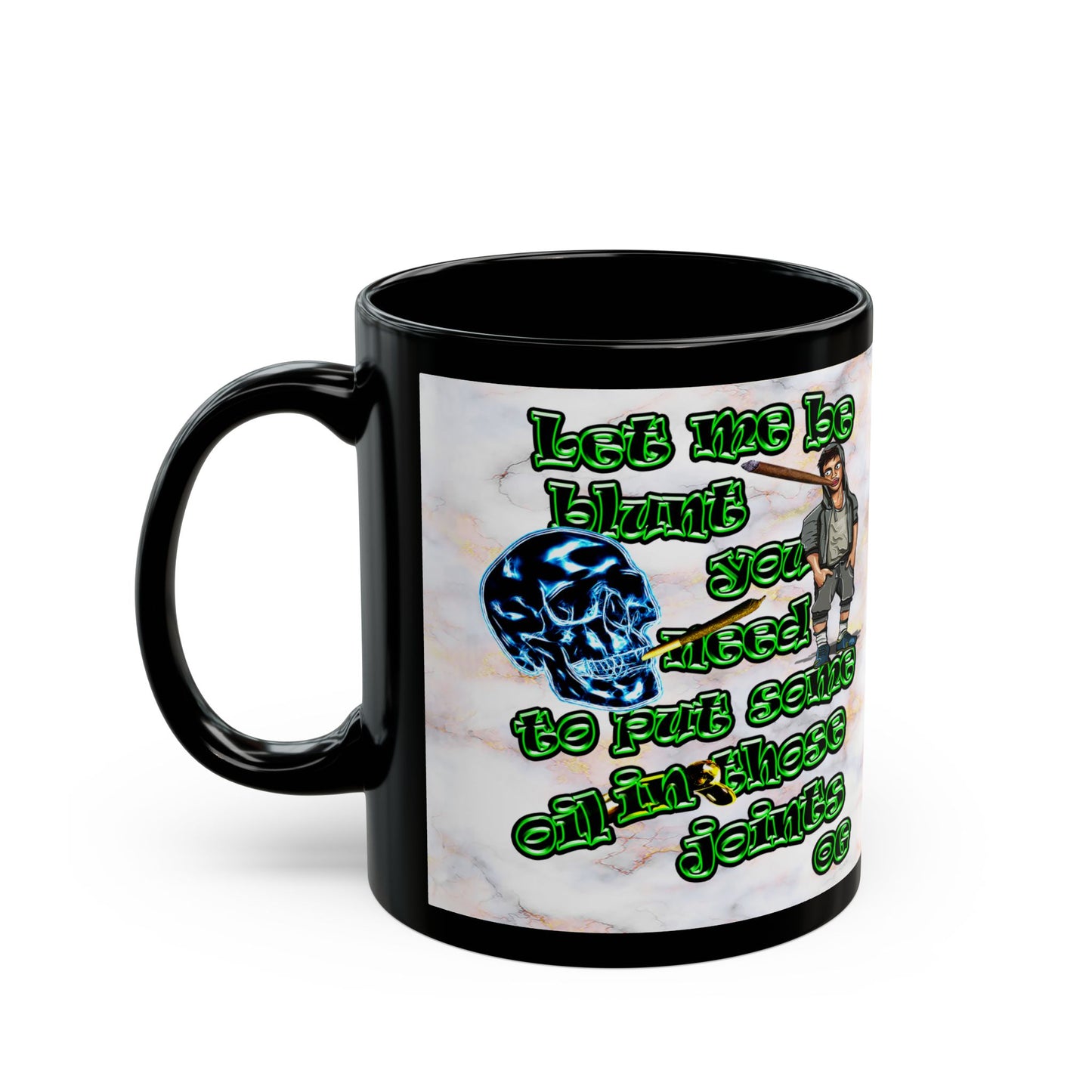 og - Black Mug (white marble)