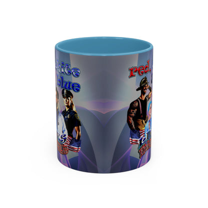 rw&b lives matter - Accent Mug (grey-pink wave)