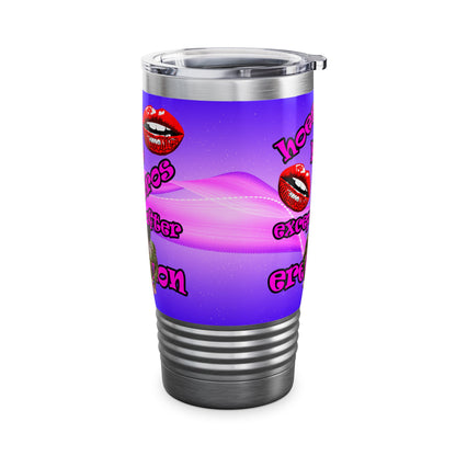 hoes b4 bros - Ringneck Tumbler, 20oz (purple-pink wave)
