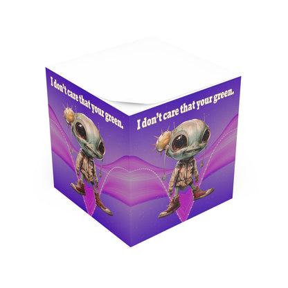 I don't care that your green - note cube (purple-pink wave)