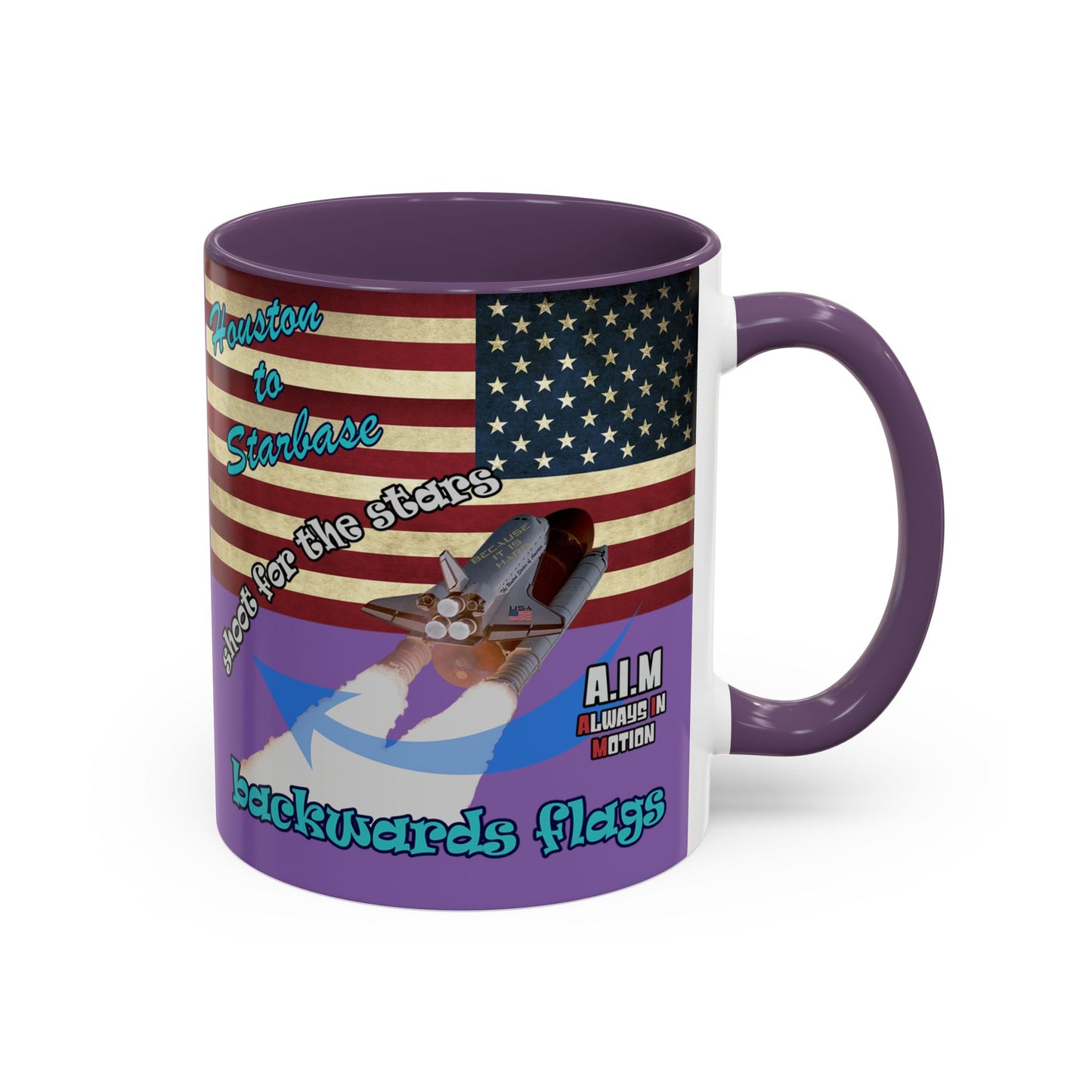 shoot for the stars - Accent Mug (light purple)