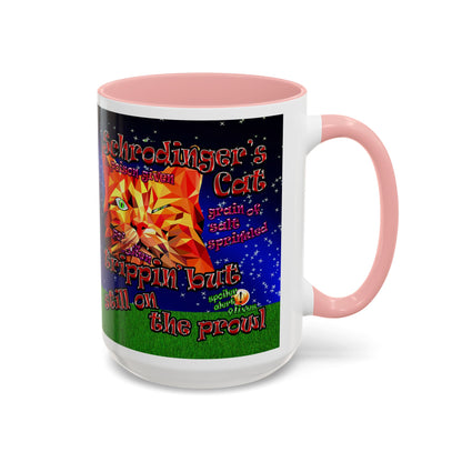 schrodinger's cat - Accent Mug ('snoops' background)