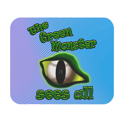 green monster - Mouse Pad (Rectangle) (light blue-purple wave)