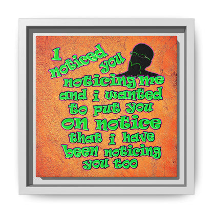 noticed you noticing - framed canvas art (burnt orange)
