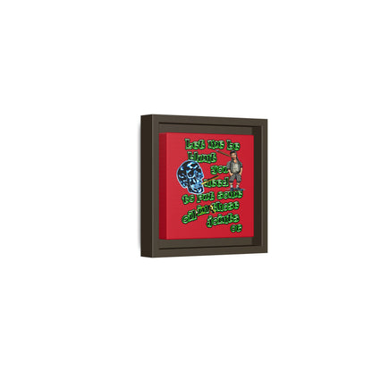 og - framed canvas art (dark red)