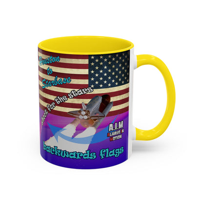 shoot for the stars - Accent Mug (purple-pink wave)