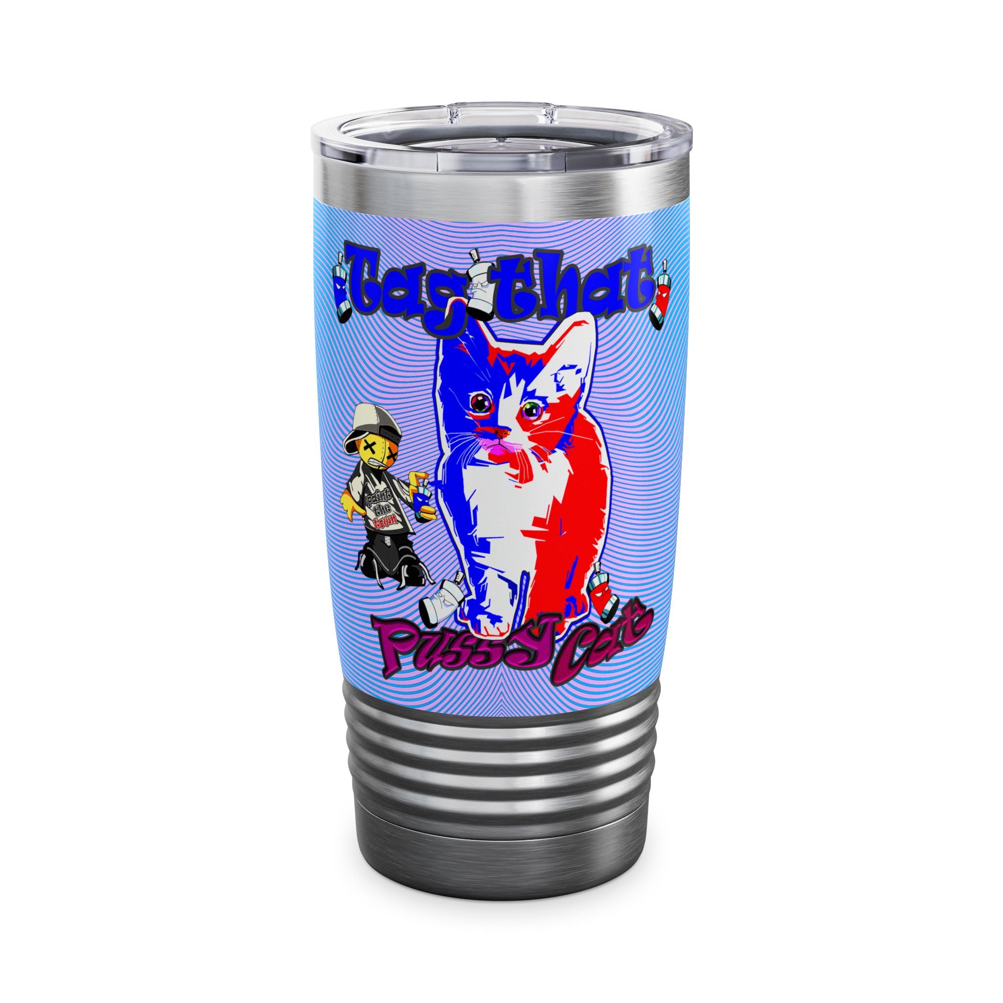 tag that - Ringneck Tumbler, 20oz (light blue-purple wave)
