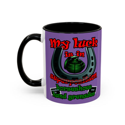 my luck - Accent Mug (light purple)