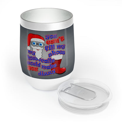 santa's shoes - Chill Wine Tumbler (grey-light grey)