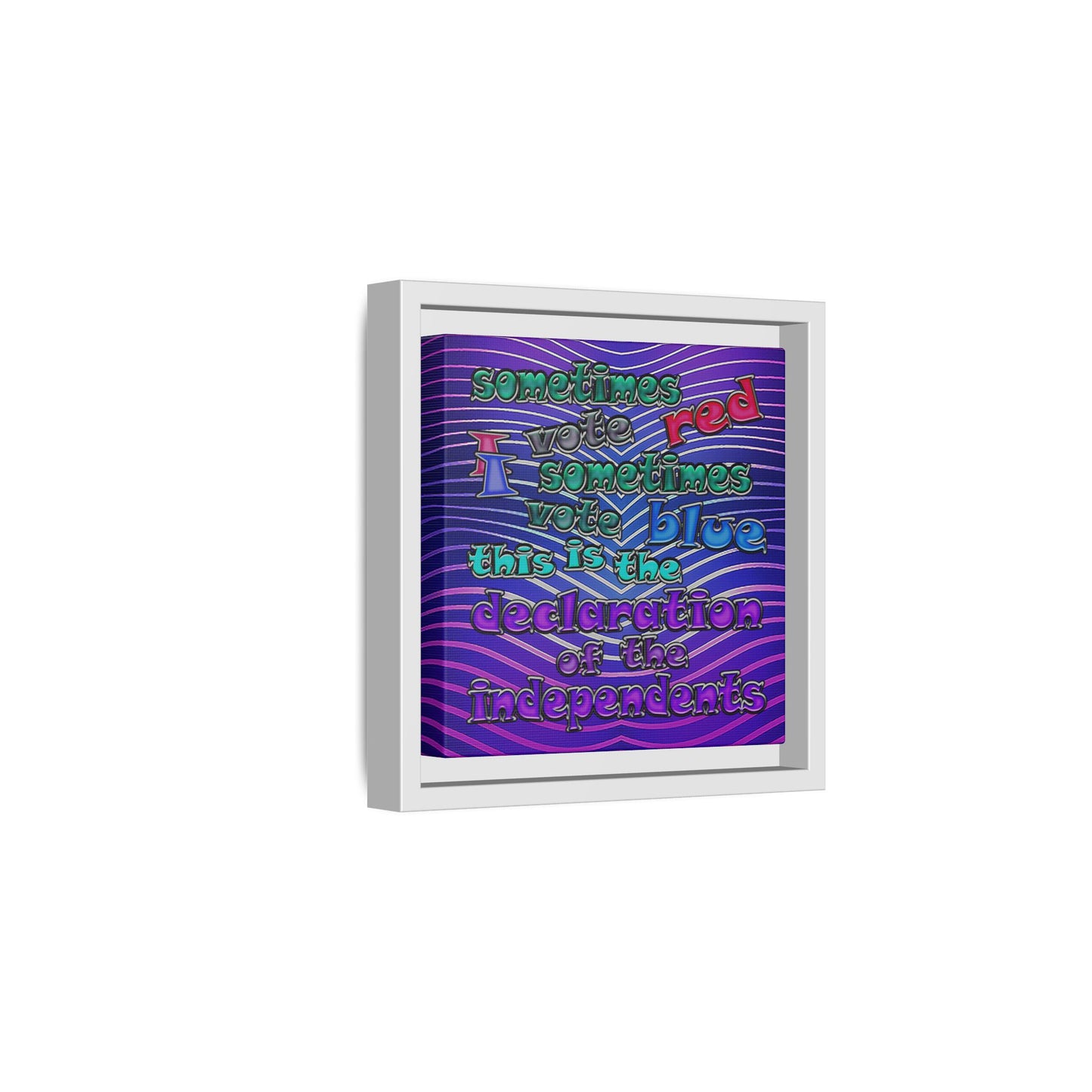 declaration of the independents - framed canvas art (purple wave)