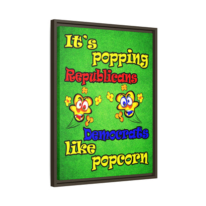 popping like popcorn - framed canvas art (green turf)