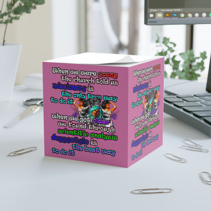 doggystyle - note cube (light pink)
