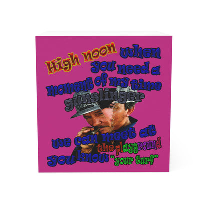 high noon - note cube (pink)