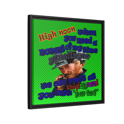 high noon - framed canvas art (logo green)