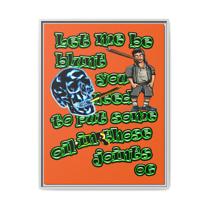 og - framed canvas art (orange)