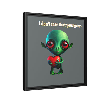 I don't care that your grey - framed canvas art (dark grey)