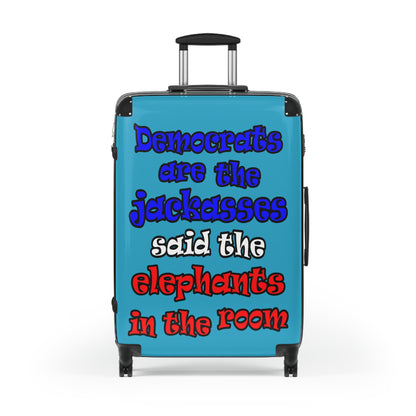 donkeys and elephants - Suitcase (turquoise)