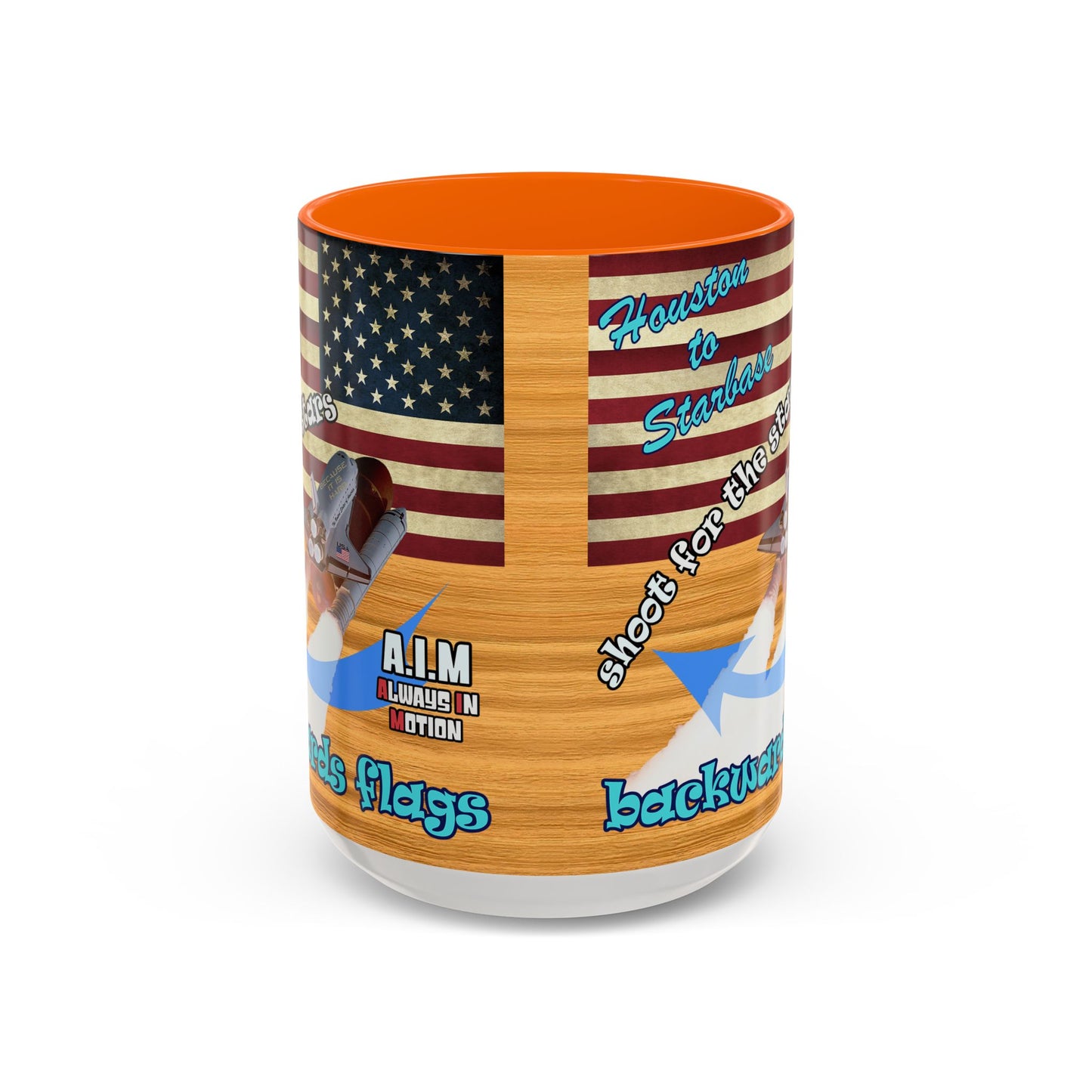 shoot for the stars - Accent Mug (butterscotch wood finish)