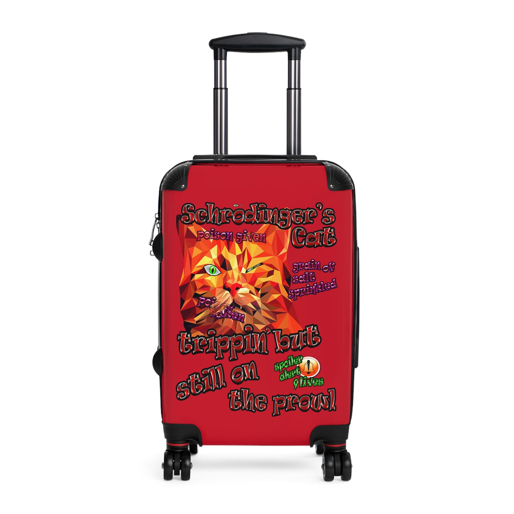 schrodinger's cat - suitcase (dark red)
