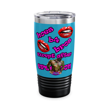 hoes b4 bros - Ringneck Tumbler, 20oz (turquoise)