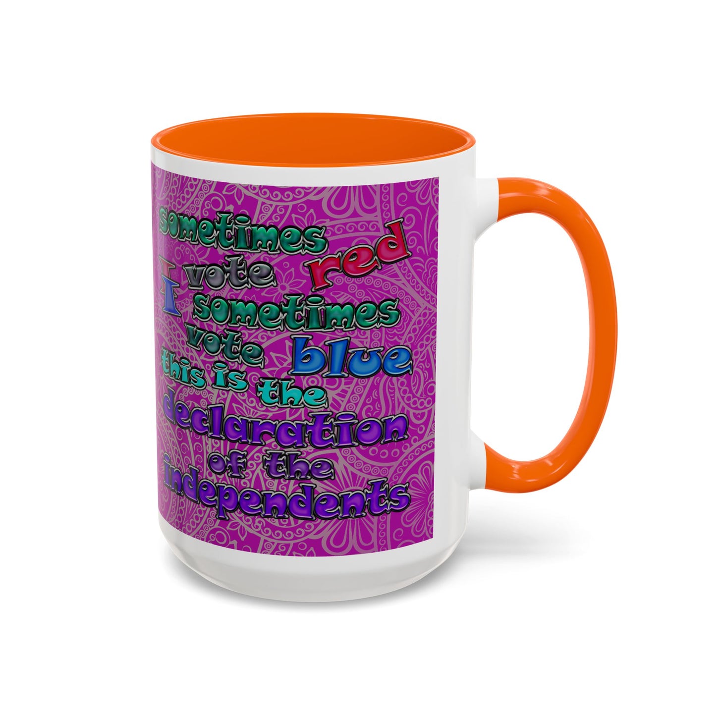 declaration of the independents - Accent Mug (pink swirl)
