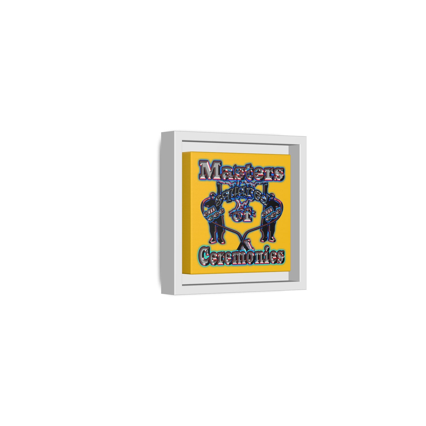 em cee squared - framed canvas art (yellow)