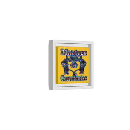 em cee squared - framed canvas art (yellow)