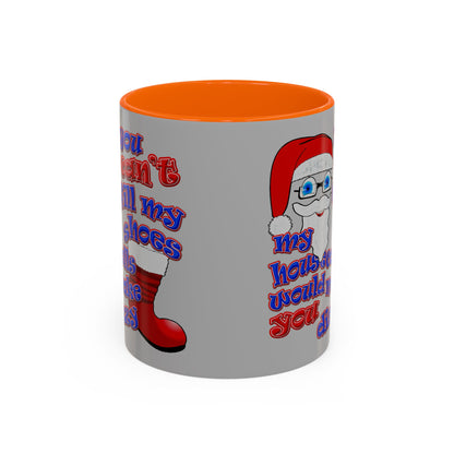 santa's shoes - Accent Mug (light grey)
