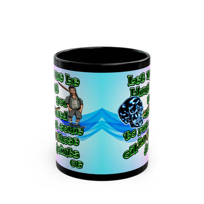 og - Black Mug (light blue-pink wave)