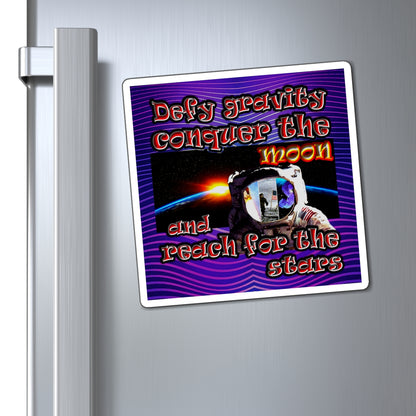 defy conquer reach - Magnets - (purple wave)