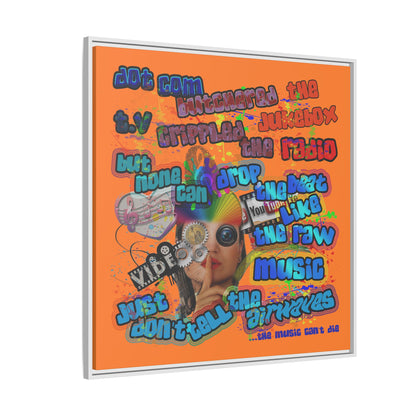 drop the beat - framed canvas art (crusta)