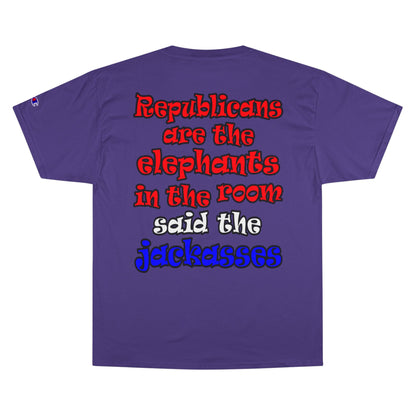 donkeys and elephants - Champion T-Shirt