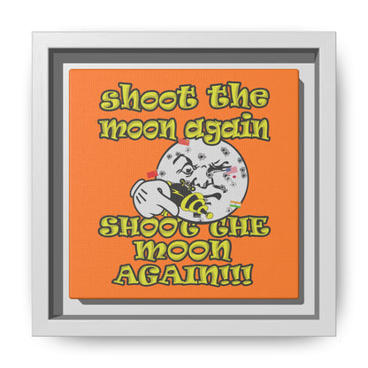 shoot the moon again - framed canvas art (crusta)