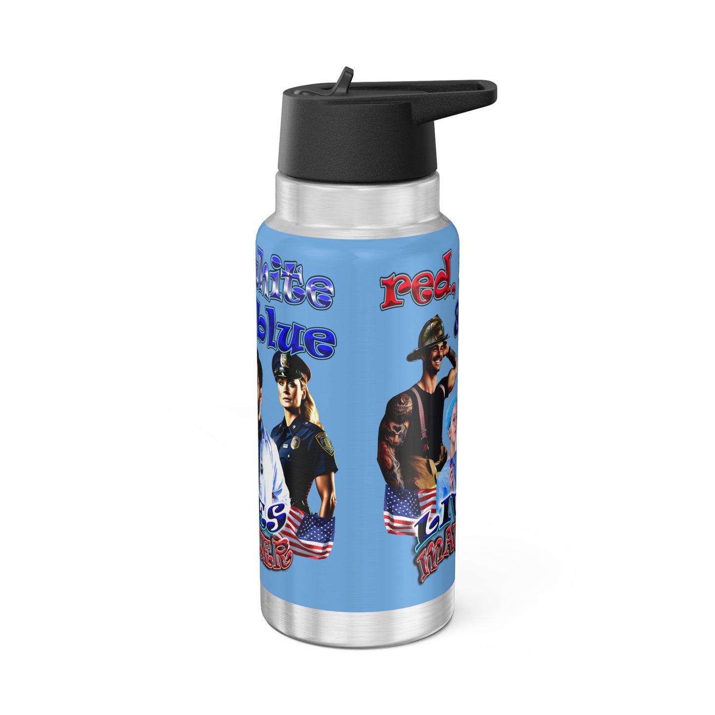 rw&b lives matter - Gator Tumbler, 32oz (light blue)