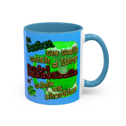 celtics logo - Accent Mug (light blue-purple wave)