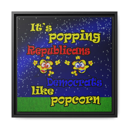 popping like popcorn - framed canvas art ('snoops' background)