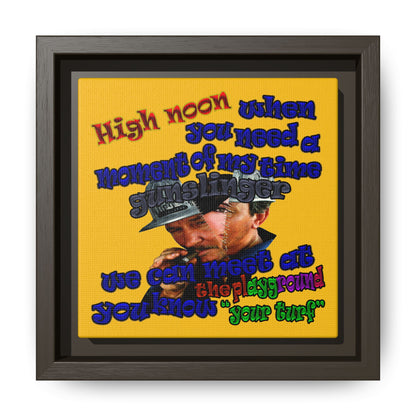 high noon - framed canvas art (yellow)