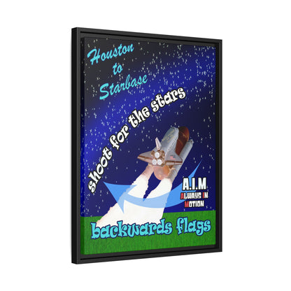 shoot for the stars - framed canvas art ('snoops' background)
