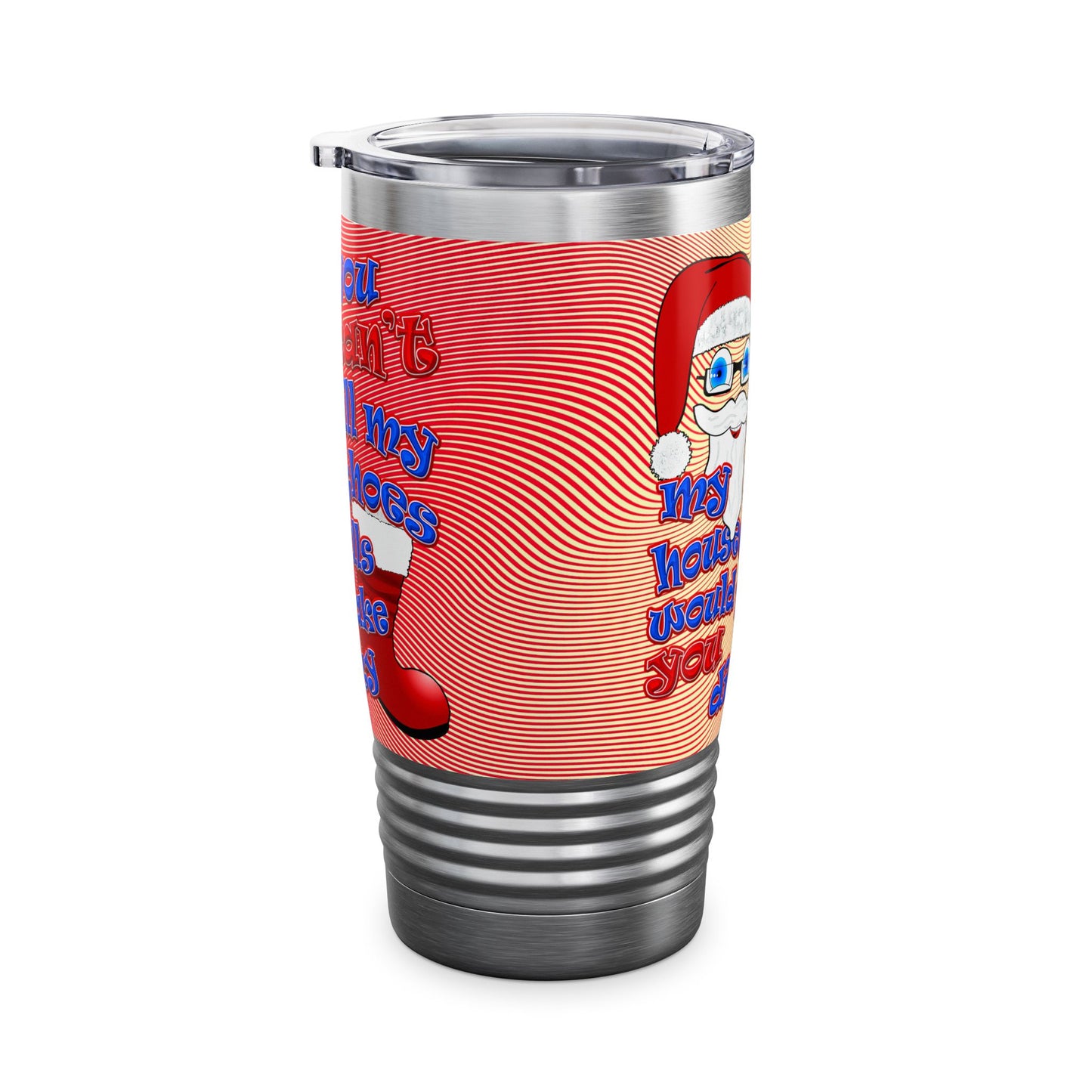santa's shoes - Ringneck Tumbler, 20oz (yellow-orange wave)