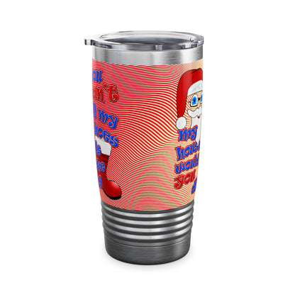 santa's shoes - Ringneck Tumbler, 20oz (yellow-orange wave)