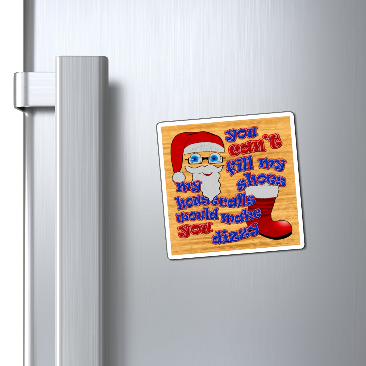 santa's shoes - Magnets - (butterscotch wood finish)