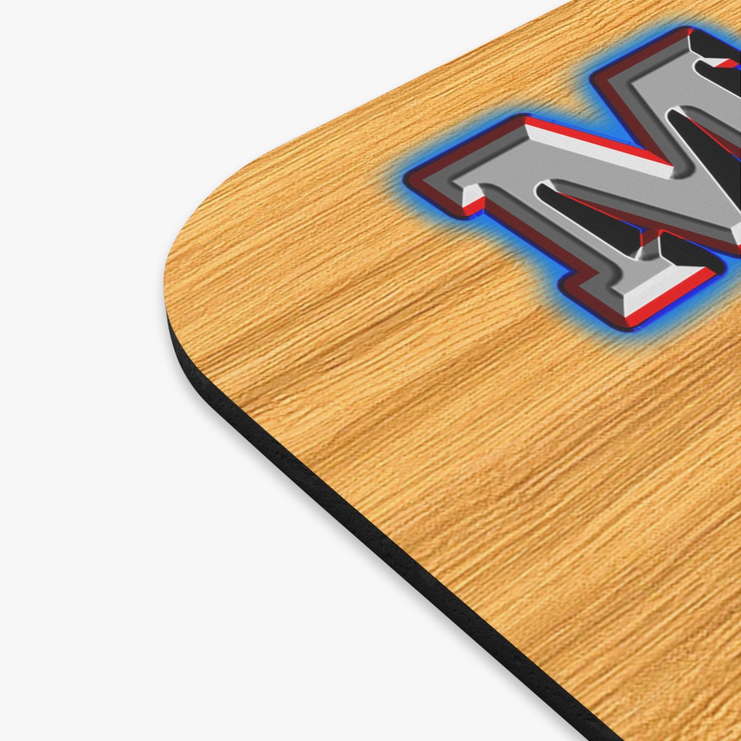 em cee squared - Mouse Pad (Rectangle) (butterscotch wood finish)
