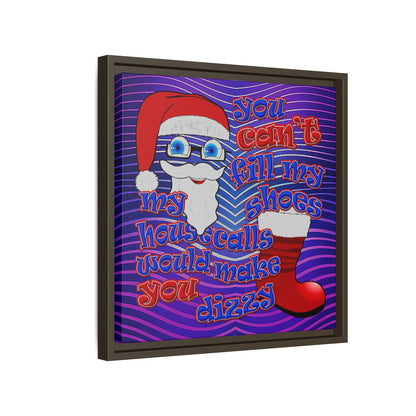 santa's shoes - framed canvas art (purple wave)